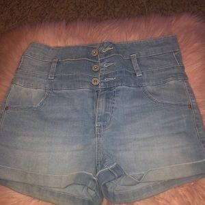 High Waisted Denim Shorts